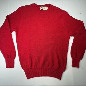 Mens Vintage American Eagle Made in USA Red Seed Stitch Sweater Medium Y2K Knit